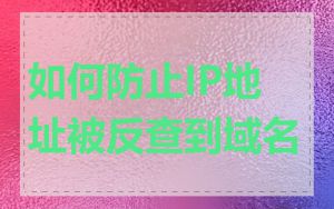 如何防止IP地址被反查到域名