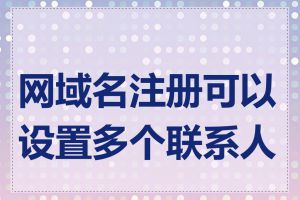 网域名注册可以设置多个联系人吗
