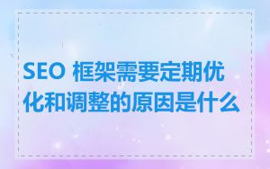 SEO 框架需要定期优化和调整的原因是什么
