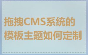 拖拽CMS系统的模板主题如何定制