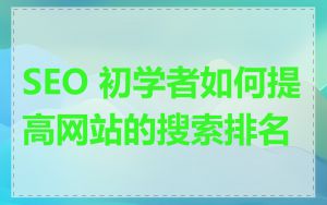 SEO 初学者如何提高网站的搜索排名
