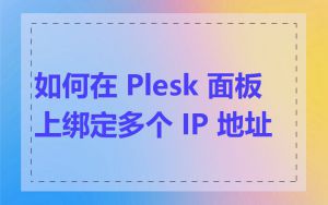 如何在 Plesk 面板上绑定多个 IP 地址