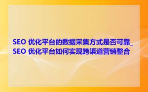 SEO 优化平台的数据采集方式是否可靠_SEO 优化平台如何实现跨渠道营销整合