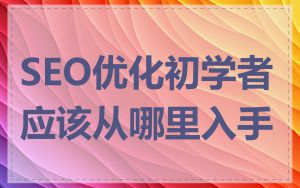 SEO优化初学者应该从哪里入手