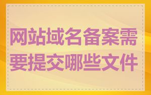 网站域名备案需要提交哪些文件