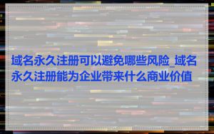 域名永久注册可以避免哪些风险_域名永久注册能为企业带来什么商业价值
