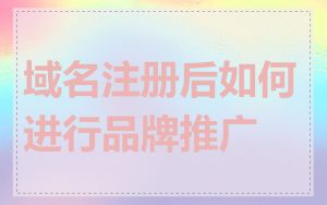 域名注册后如何进行品牌推广