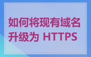 如何将现有域名升级为 HTTPS