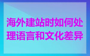 海外建站时如何处理语言和文化差异