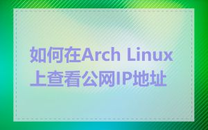 如何在Arch Linux上查看公网IP地址