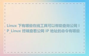Linux 下有哪些在线工具可以帮助查询公网 IP_Linux 终端查看公网 IP 地址的命令有哪些