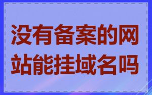 没有备案的网站能挂域名吗