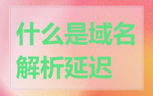 什么是域名解析延迟