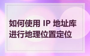 如何使用 IP 地址库进行地理位置定位