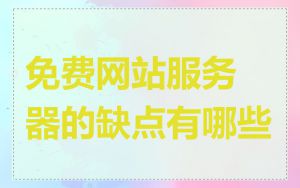 免费网站服务器的缺点有哪些