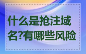 什么是抢注域名?有哪些风险
