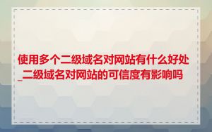 使用多个二级域名对网站有什么好处_二级域名对网站的可信度有影响吗