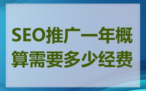 SEO推广一年概算需要多少经费