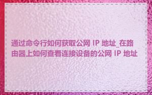 通过命令行如何获取公网 IP 地址_在路由器上如何查看连接设备的公网 IP 地址
