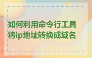 如何利用命令行工具将ip地址转换成域名