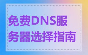 免费DNS服务器选择指南