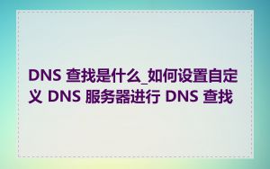 DNS 查找是什么_如何设置自定义 DNS 服务器进行 DNS 查找