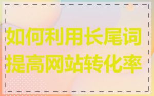 如何利用长尾词提高网站转化率
