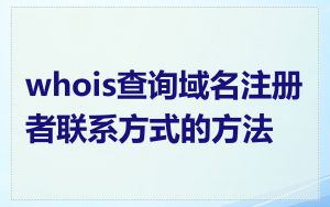 whois查询域名注册者联系方式的方法