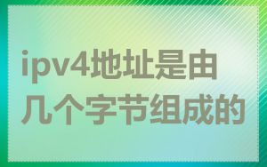 ipv4地址是由几个字节组成的