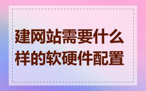 建网站需要什么样的软硬件配置