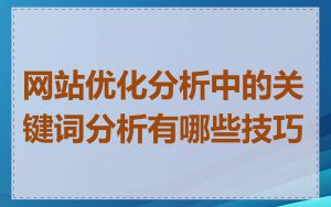 网站优化分析中的关键词分析有哪些技巧