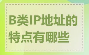 B类IP地址的特点有哪些
