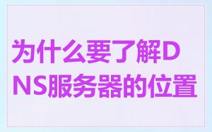 为什么要了解DNS服务器的位置