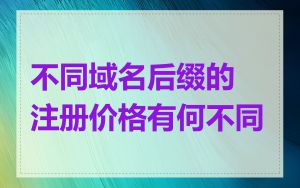 不同域名后缀的注册价格有何不同