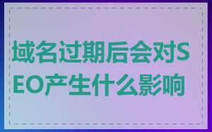 域名过期后会对SEO产生什么影响