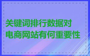 关键词排行数据对电商网站有何重要性