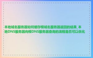 本地域名服务器如何缓存根域名服务器返回的结果_本地DNS服务器向根DNS服务器查询的流程是否可以优化