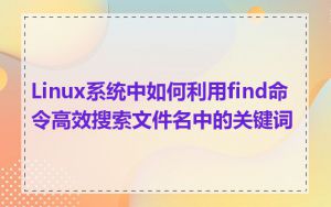 Linux系统中如何利用find命令高效搜索文件名中的关键词
