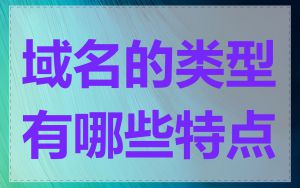 域名的类型有哪些特点
