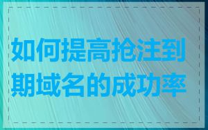 如何提高抢注到期域名的成功率