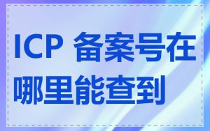 ICP 备案号在哪里能查到