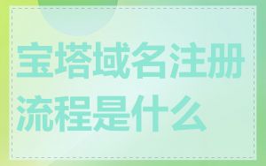 宝塔域名注册流程是什么