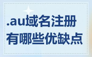 .au域名注册有哪些优缺点