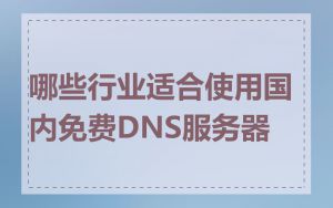 哪些行业适合使用国内免费DNS服务器