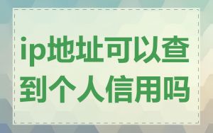 ip地址可以查到个人信用吗