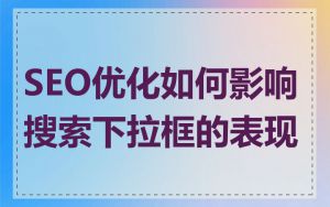 SEO优化如何影响搜索下拉框的表现