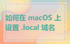 如何在 macOS 上设置 .local 域名