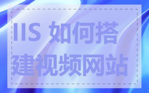IIS 如何搭建视频网站