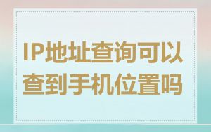 IP地址查询可以查到手机位置吗