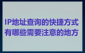 IP地址查询的快捷方式有哪些需要注意的地方